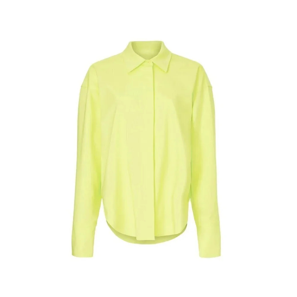 Good American Weekend Shirt in Green 00/0 XSmall Womens Button Down Blouse Top - Picture 11 of 15